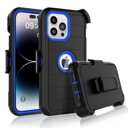 Iphone CASE 14/14 Pro Max Case w Built-in Screen Protector +Belt Clip