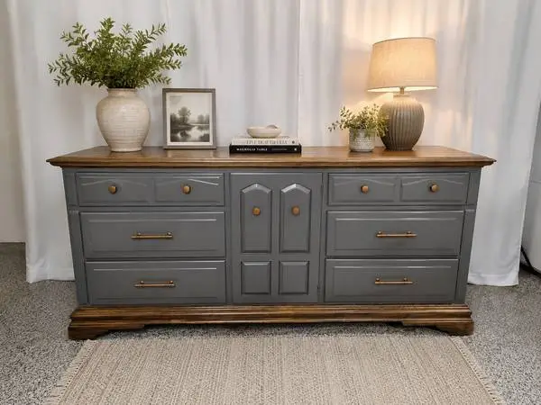 Refinished Solid Ash Buffet / TV Console - 72