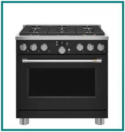 Café 36 Freestanding Dual Fuel True Convection Range Matte Black