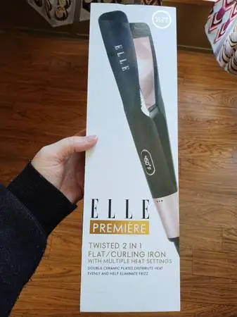 New Ellie Premiere Twisted 2 in 1 Flat / Curling Iron Ceramic (Retail: $40)