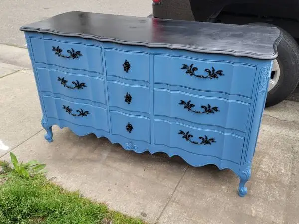 Oversized solid wood 9 drawer french provincial dresser #1651