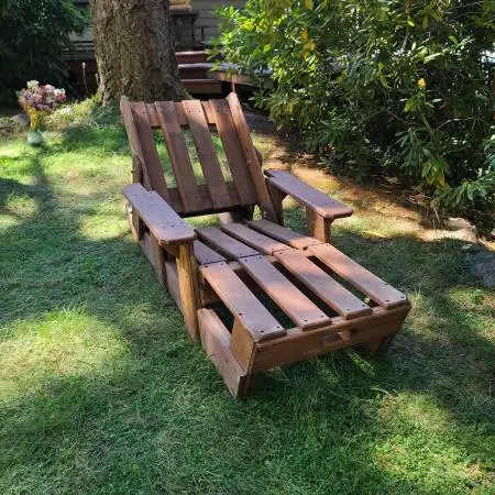 Vintage Solid Wood Lounge Chair Made In Oregon!