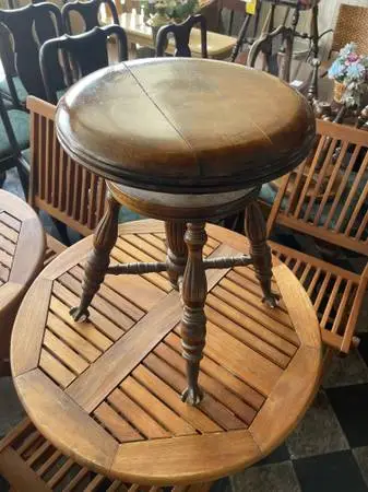 Antique ball and claw piano stools