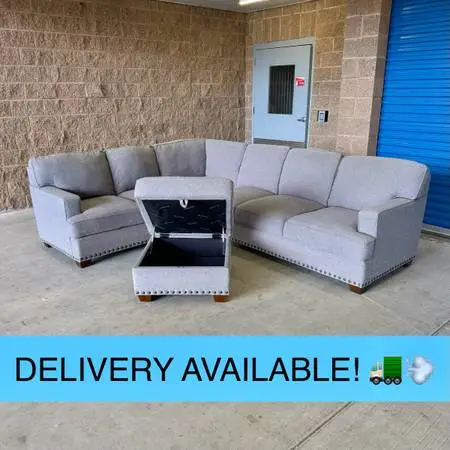 Gray Thomasville Costco L Sectional Couch Sofa (DELIVERY AVAILABLE! 🚛💨)