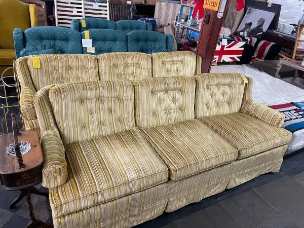mid-century 7 foot long sofa