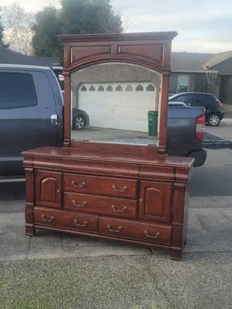 Extra large dresser with mirror #0816