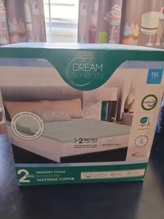 Dream Serenity 2 Eco Zone Mattress Topper Twin XL Size ($70 Retail)