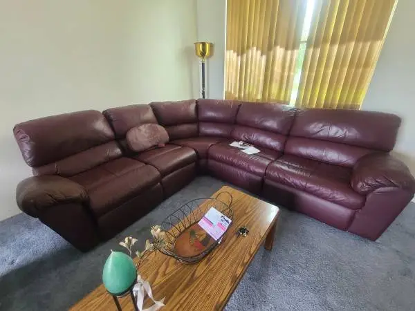Nice Sectional Leather Couch with Recline