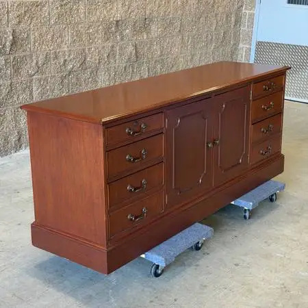 Brown Solid Wood Credenza, Traditional