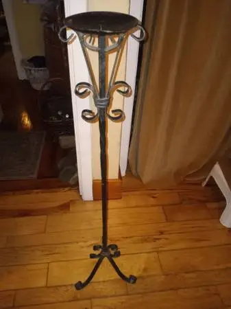 Floor Vintage Standing Wrought Iron Candelabra 47inch high
