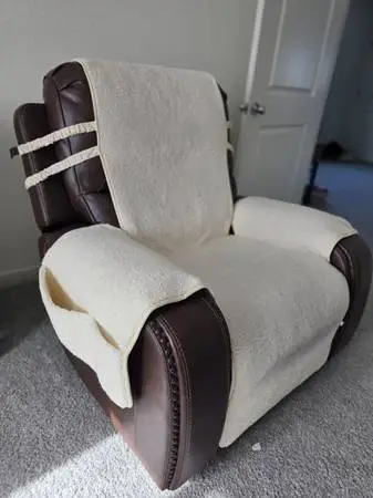 Brown Faux Leather Recliner