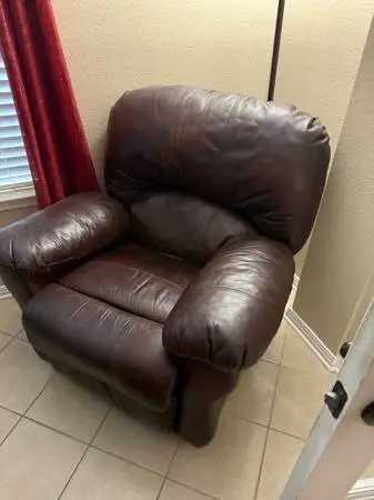 Leather recliner