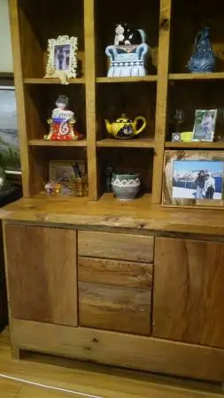 Solid oak china hutch
