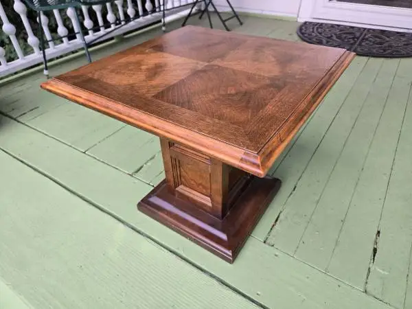 Mid Century Regency Pedestal Accent Table by Ethan Allen