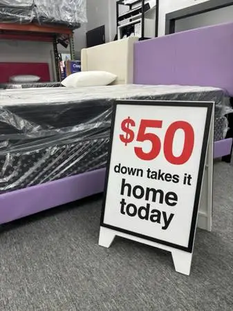 Full size purple bed