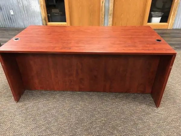 *New in box 71w X 30d Cherry Desk w/Mobile Locking File.. Hutch Option