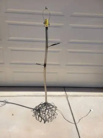 Rustic Twig Floor Lamp Farmhouse