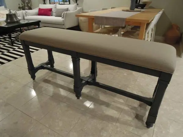 Dining/Entryway Bench, Wood Counter Height Upholstered Bench 60L, NEW