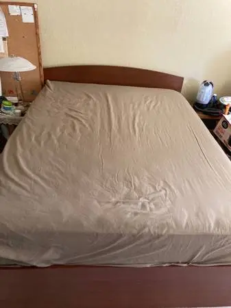 Firm Queen mattress, bed frame with Headboard & Baseboard