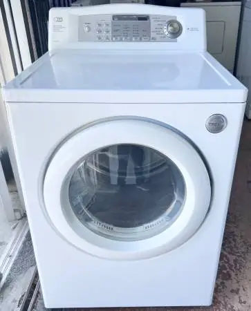 LG Tromm White Front Load Gas Dryer Machine DLG2532W 7.3 Cu Ft