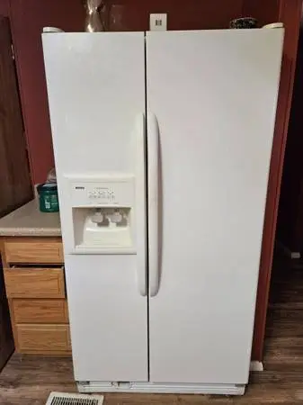 Kenmore side by side refrigerator, water and ice in the door