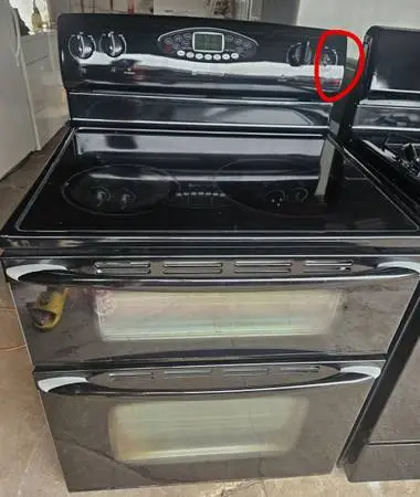 220 electric black double oven