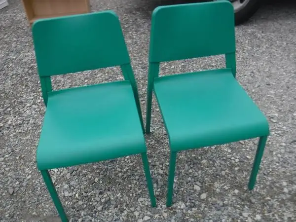 2 Modern Stacking Chairs (Like New)