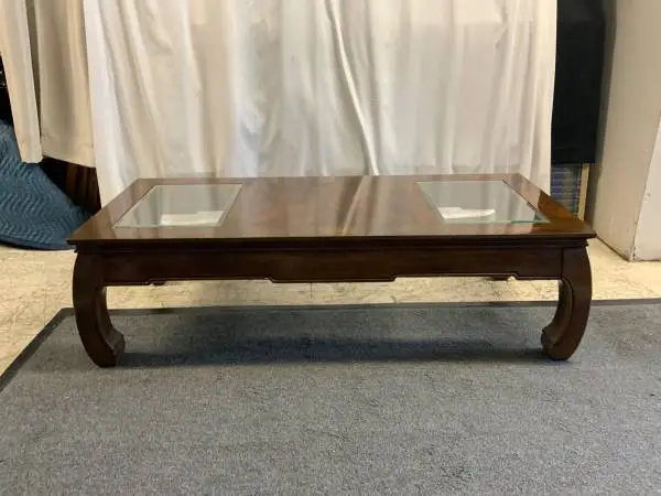 Burl wood coffee table