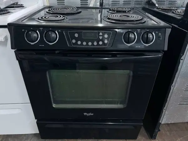 Whirlpool  RY160LXTB Slide in Electric Range 4 Coil Burners 30 Inch