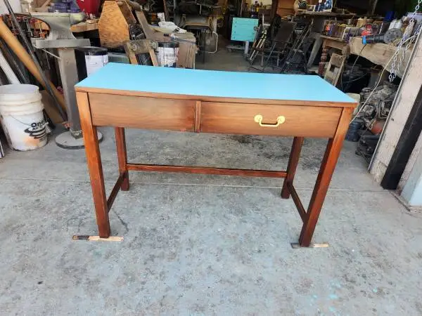 vintage console table, desk