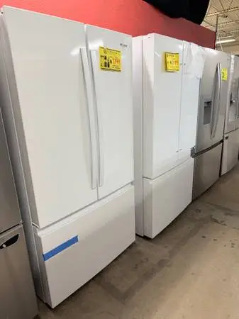 WHITE WHIRLPOOL FRENCH DOOR FRIDGES