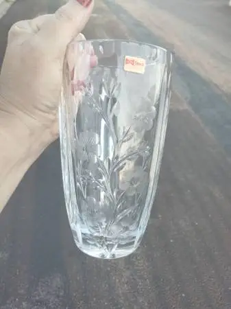 1950s Irena Crystal Vase, Poland