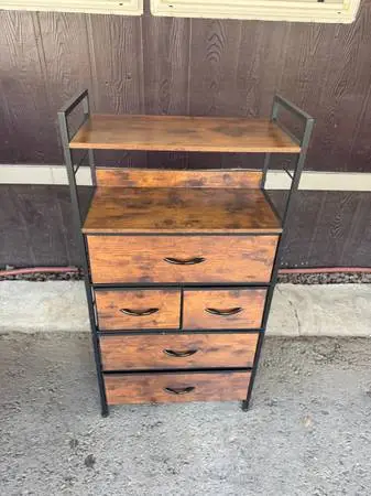 dresser with fabric drawers