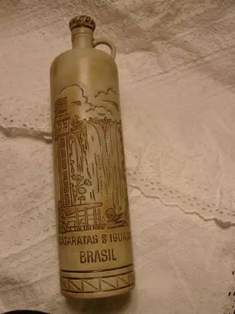 Rare Cataratas Of Iguaco Falls Basil Decanter by Ceramarte Brazil