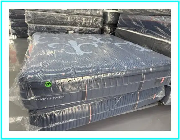 King Size Stearns & Foster Lux Estate Pillow Top Mattress Bed