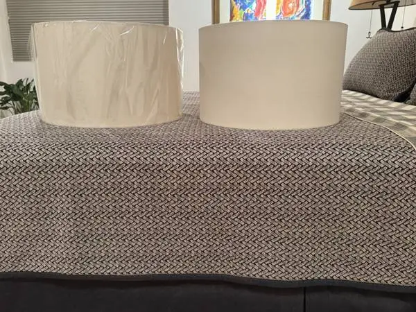Eggshell Linen Drum Lampshade