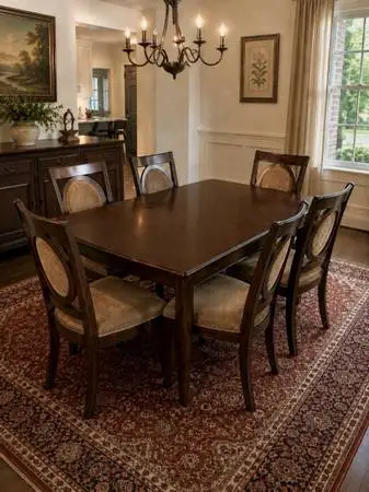 Dining table and 6 chairs