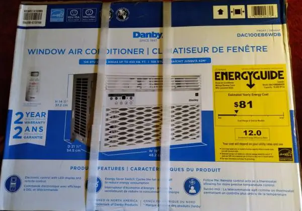 DANBY WINDOW A/C NEW SEALED BOX 10k BTU-450 SqFt-REMOTE $399 Retail!