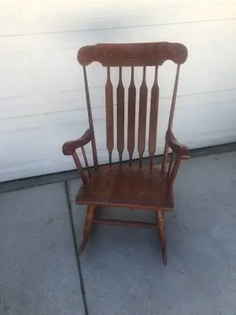 Wood rocking chair