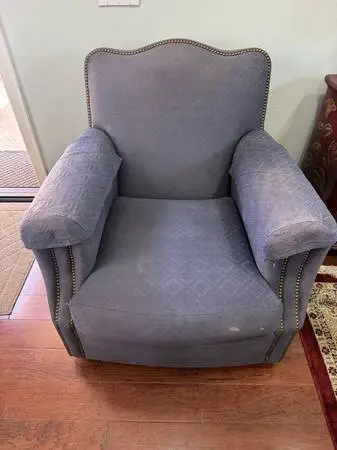 Milling Road by Baker Furniture Blue Armchair
