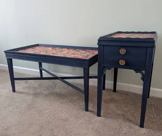 Refinished Living Room Table Set