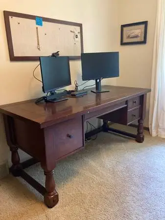 Pottery Barn desk and bookcase/file cabinet