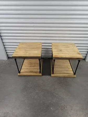 Pine wood end tables