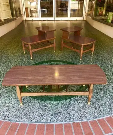 Mid Century Coffee Table and Side Tables