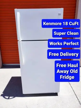 Kenmore 18 CuFt Super Clean Works Perfectly Top Freezer Refrigerator