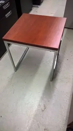 Cherry End Tables Area Side Table w/Chrome Base NEW $230