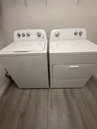 LESS THAN A YEAR OLD WHIRLPOOL WASHER AND ELECTRIC DRYER SET!!