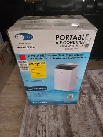 NEW IN BOX WHYNTER PORTABLE AIR CONDITIONER WITH HEAT