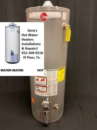 New 40 gallon water heater (boiler) natural gas with installation incl