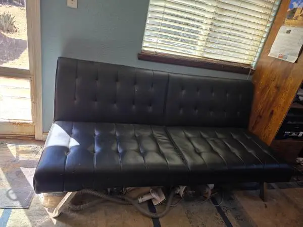 Black fold out couch bed